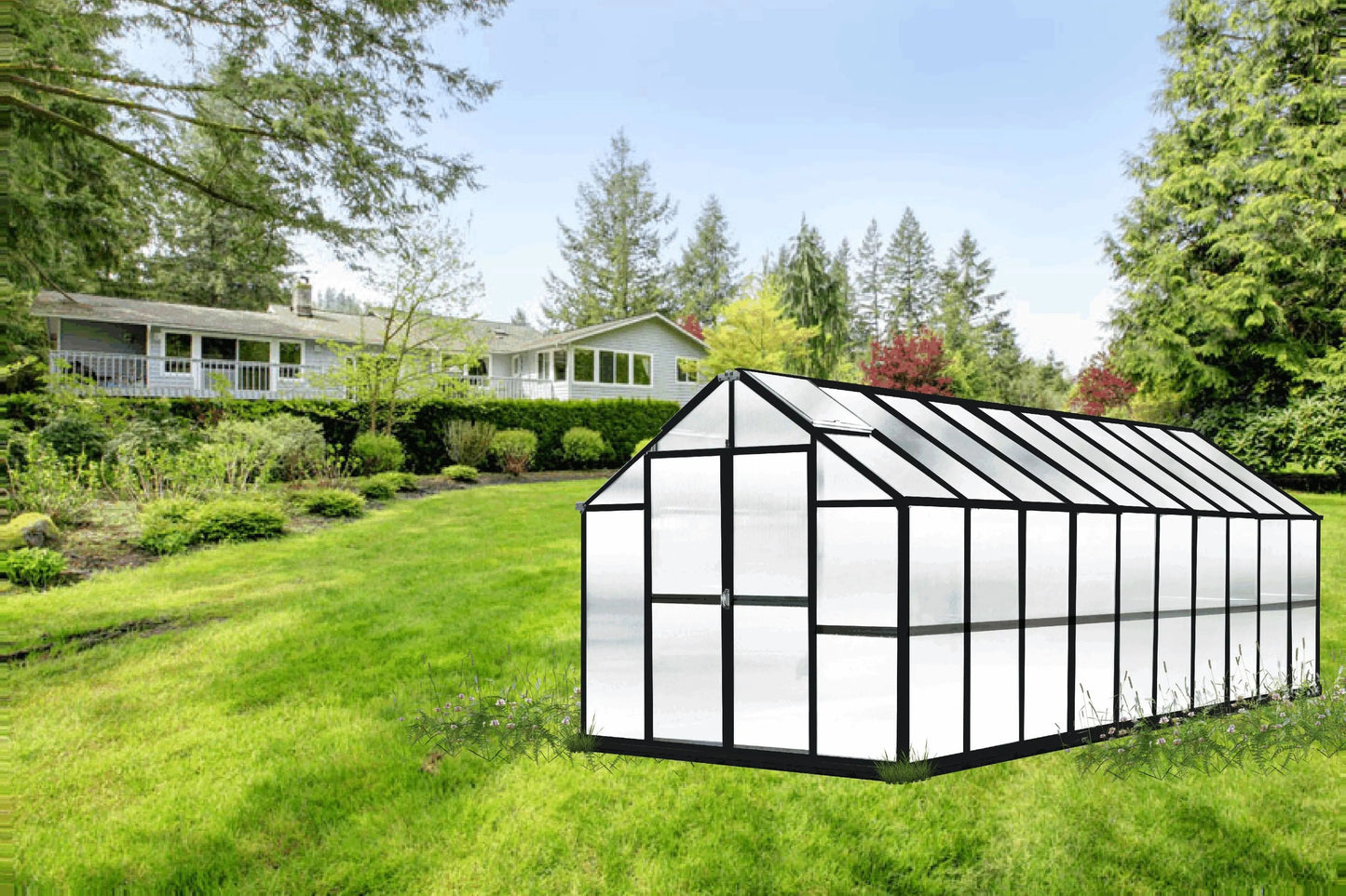  Riverstone MONT Growers Edition Greenhouse Kit (Black Finish) | Greenhouses | Garden Forests