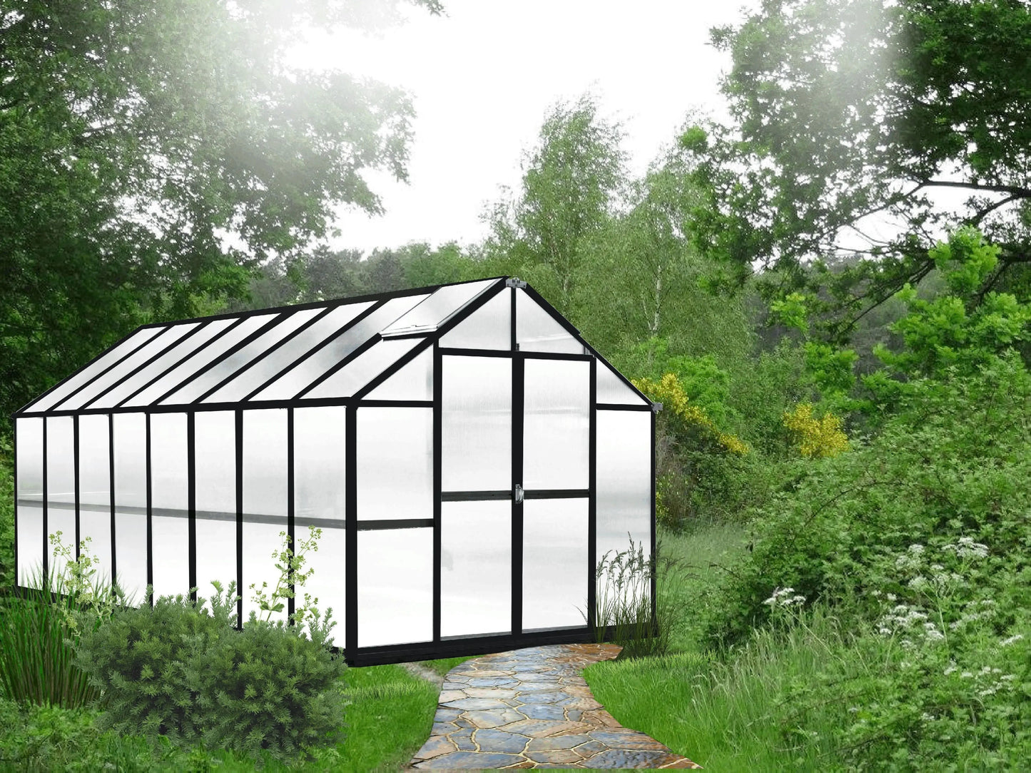  Riverstone MONT Growers Edition Greenhouse Kit (Black Finish) | Greenhouses | Garden Forests