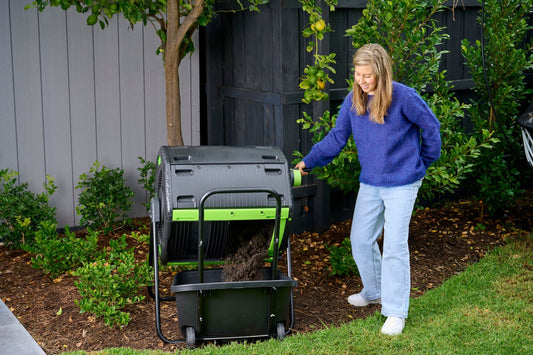  Riverstone RSI-Maze 48 Gallon Geared Two Compartment Compost Tumbler | Composters | Garden Forests
